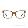 Estoque barato Ready Rim Full Retangle Acetato Tortoise Templos Eyewears